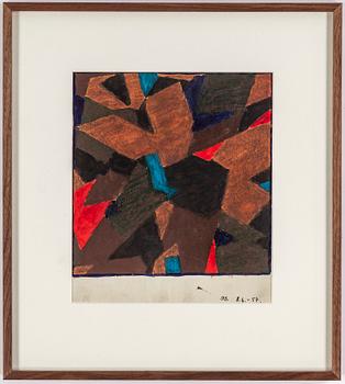 OLLE BONNIÉR, watercolor on paper, signed and dated 8.6.-57.