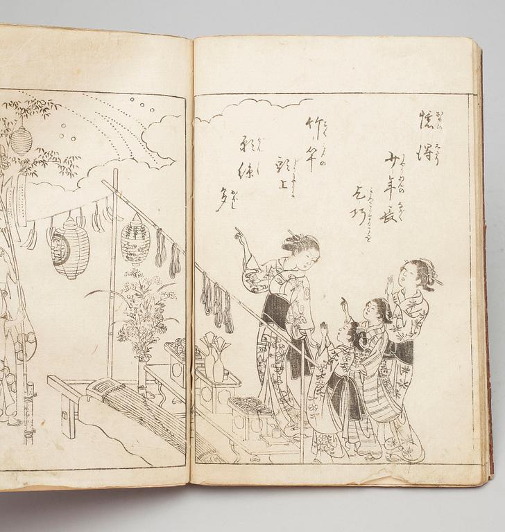 BOK, Ehon nezamegusa, Japan 1744, illustartioner av Sukenobu.