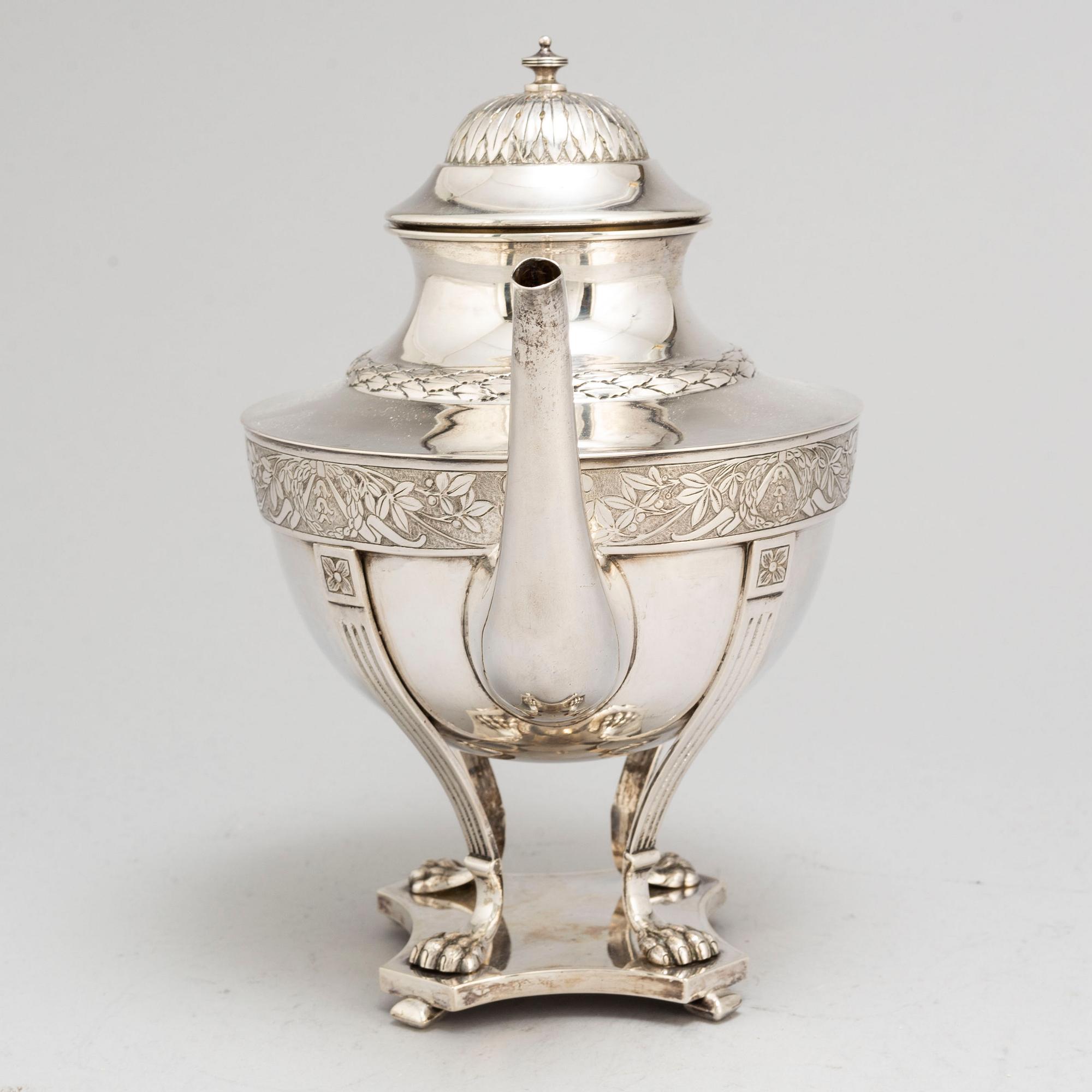ANDERS NILSSON, tekanna, silver, Lund, 1905.