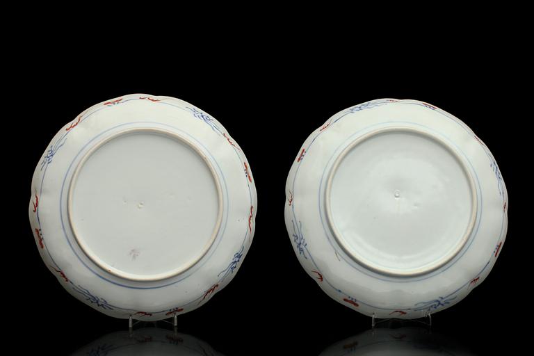SKÅLFAT, 4 + 1 st, porslin, Imari, Japan, 1900-talets första hälft.