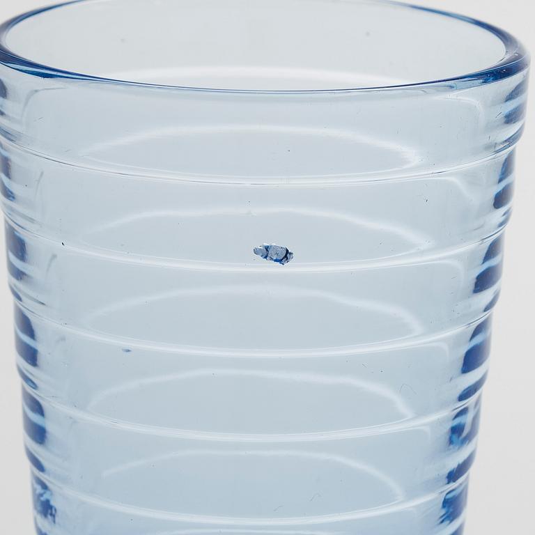 Aino Aalto, A set of 9 1930's-1940's drinking glasses, "Bölgeblick" for Karhula Glassworks, Finland.