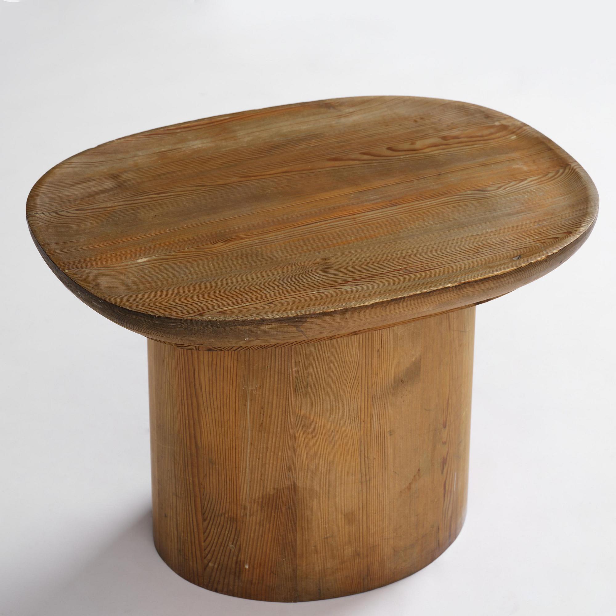 Axel Einar Hjorth, a stained pine "Utö" table, Nordiska Kompaniet, Sweden, 1930s.