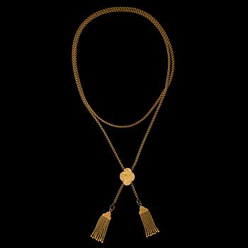 A NECKLACE, 14K gold.