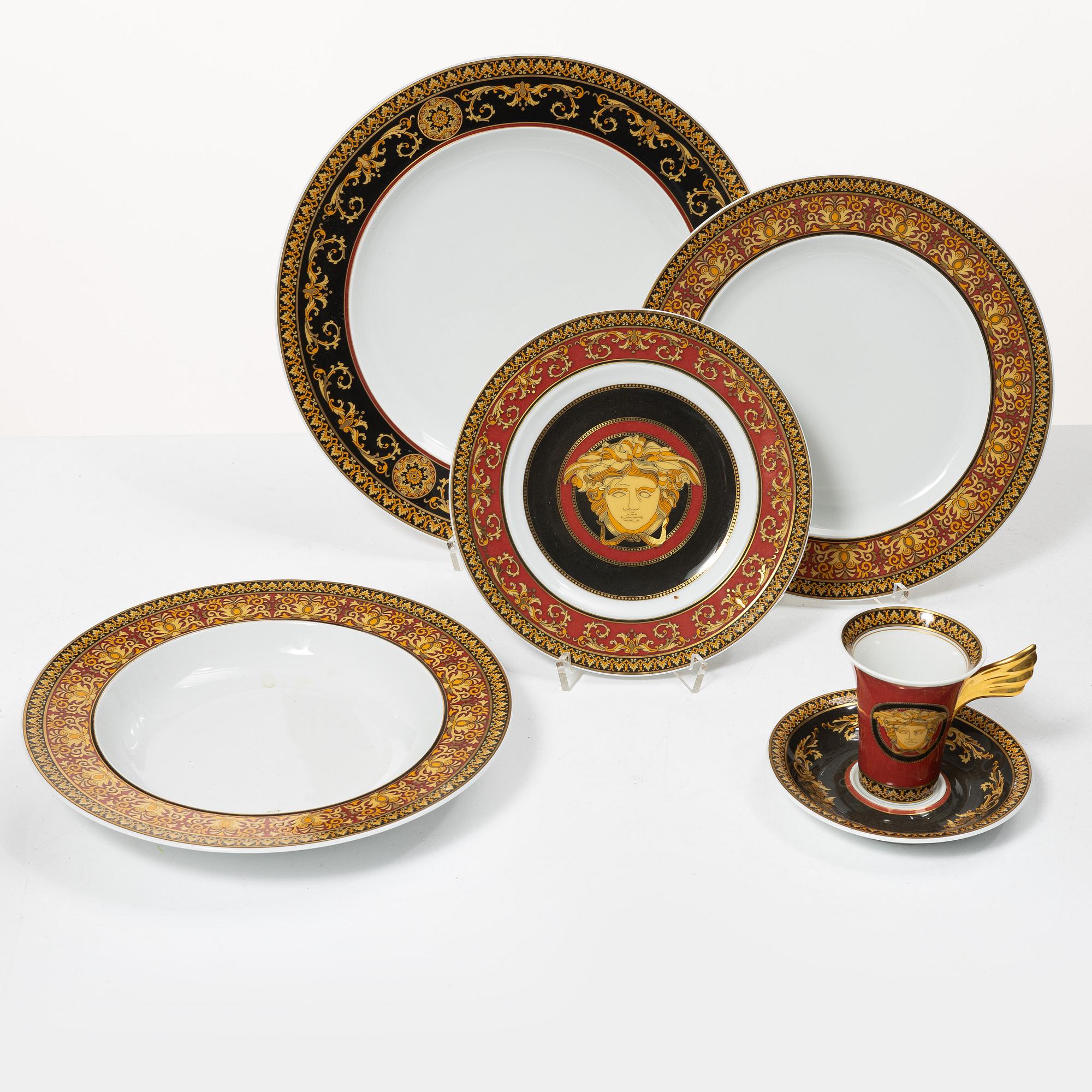 Mat-och kaffeservis, porslin, 36 delar, "Medusa", Rosenthal för Versace,