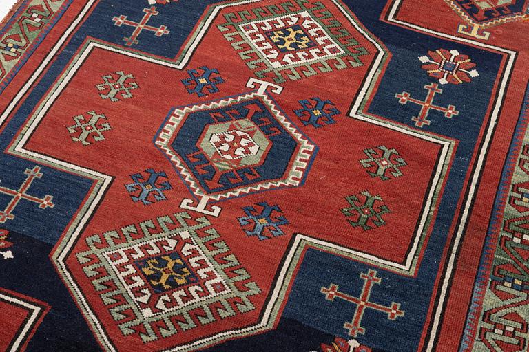 An antique Kazak rug, South Caucasus, c 212 x 147 cm.