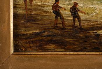 OIDENTIFIERAD KONSTNÄR, olja på duk, England, monogramsignerad WCG  och daterad 1808.