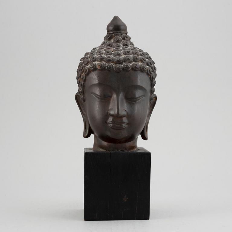 A bronze sculpture of buddha, Thailand, 20th Century.