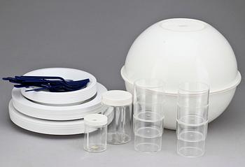 PICKNICKSERVIS, 39 delar, plast, Guzzini per alimenti, Italien, 1950/60-tal.