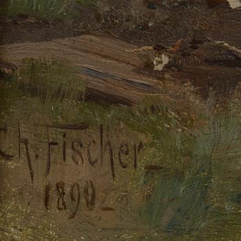 CH FISCHER, olja på duk, signerad och daterad- 1890.