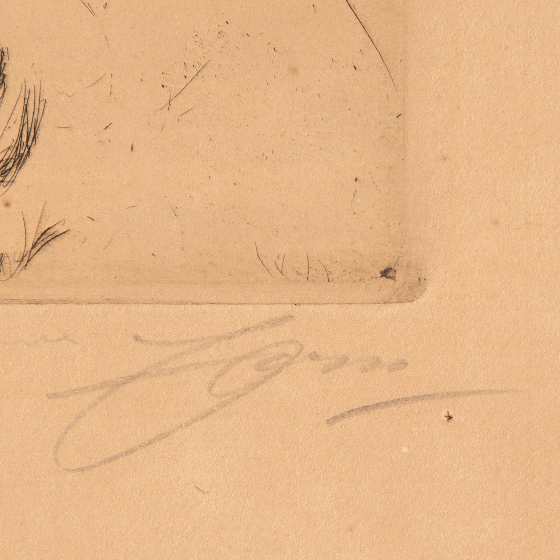Anders Zorn, etching, 1911, signed in pencil.