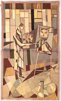 Lars Gynning, a Aubusson/Pinton Frères signed woven tapestry, 151x91 cm.