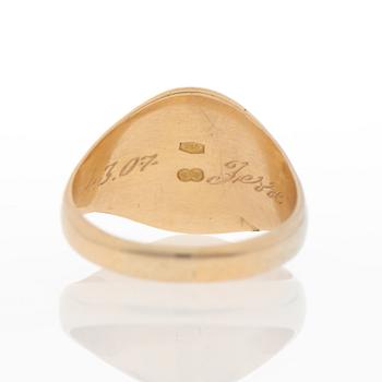 ADELSRING, guld 14 K, släkten Gyllenberg.