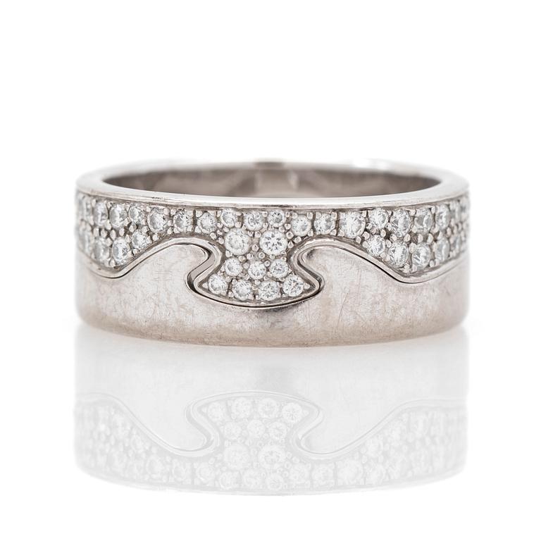 Georg Jensen, ring, "Fusion", 18k white gold with brilliant-cut diamonds.