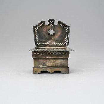 SALTSTOL, silver, Gustav Alexander Sohlman, S:t Petersburg, 1877. Vikt ca 219g.