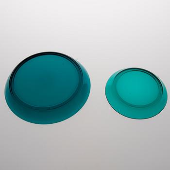 A set of glass plates from Nuutajärvi, Finland 1950s-1960s.