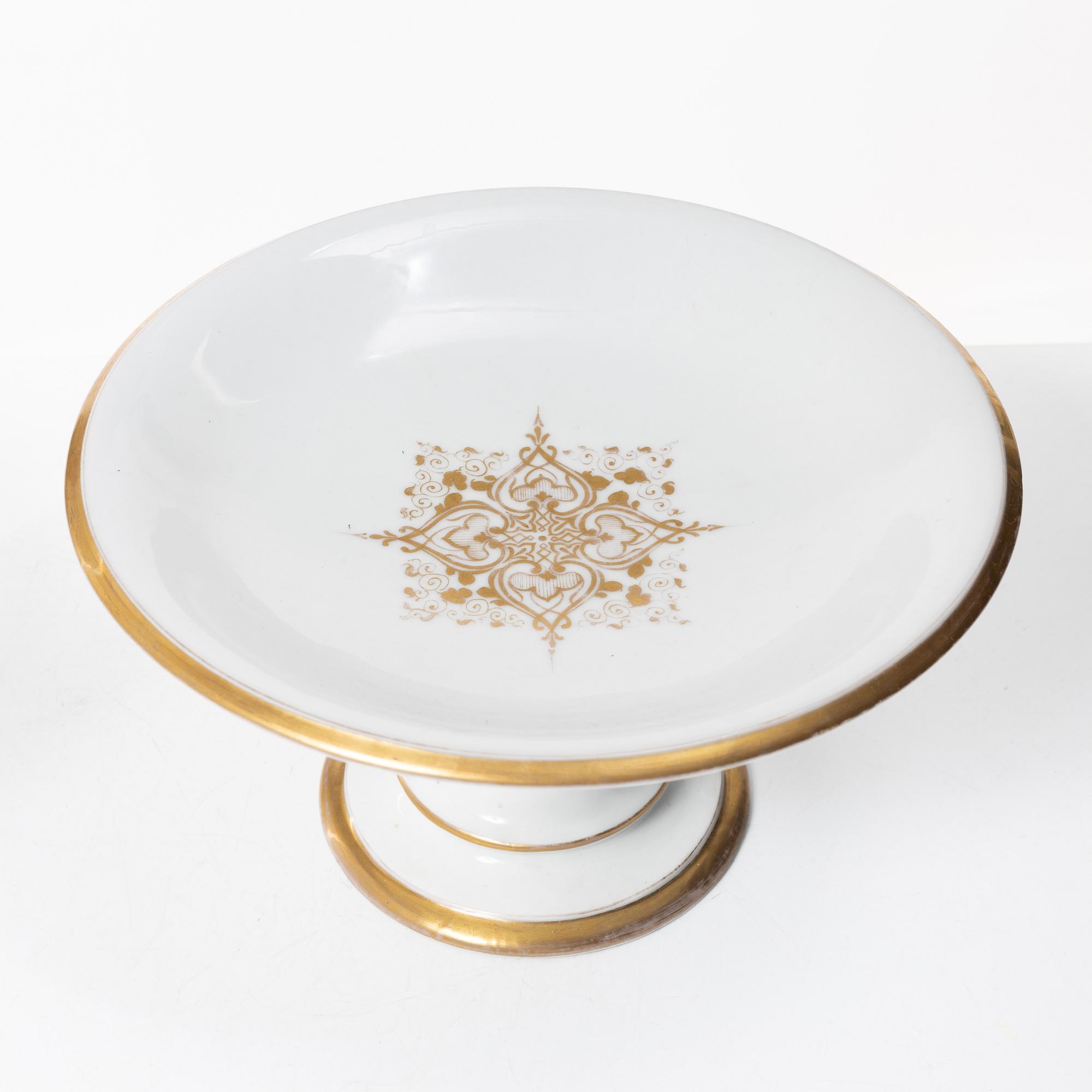 Pair of porcelain footed bowls, Bing & Gröndahl, 19th century.