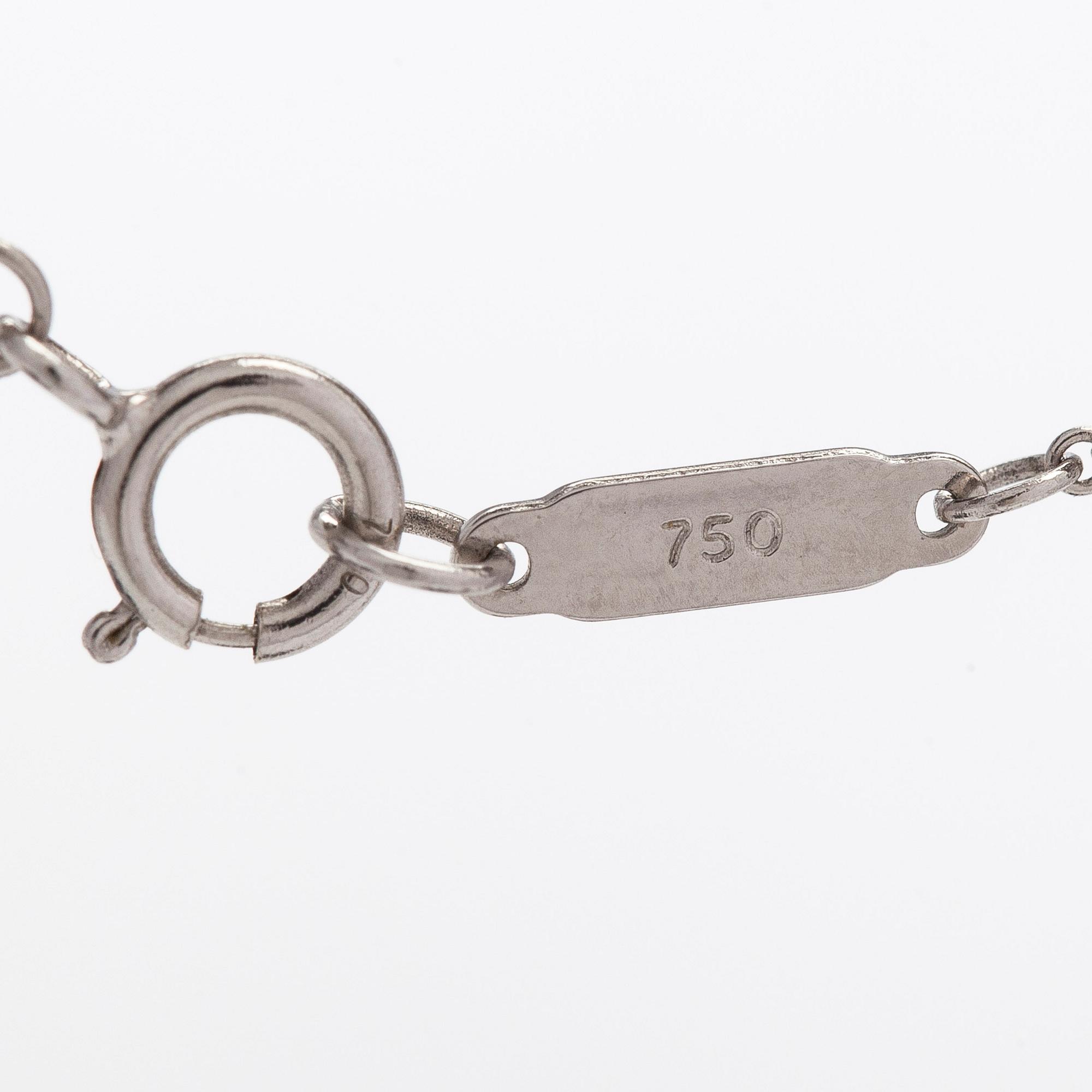 Tiffany & Co, halsband "Metro Cross", 18K vitguld och diamanter.