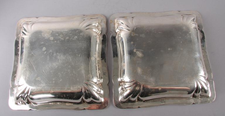 SKÅLFAT, ett par, silver, C G Hallberg, Stockholm 1922, importstämplar.