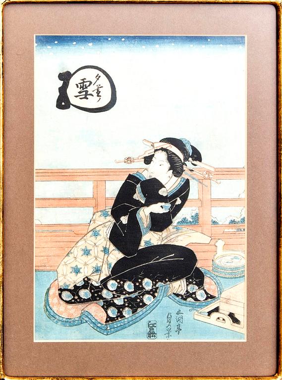 UTAGAWA SADAKAGE, woodprint 1840's.