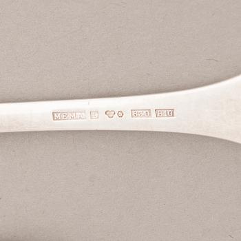 A 30-piece set of 'Torne River Valley' silver cutlery with engraved floral decoration, Sweden 1976-97.