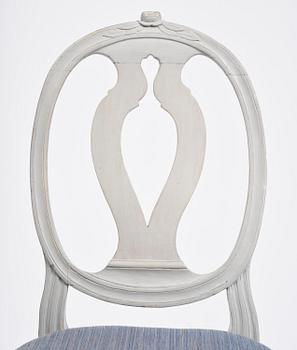 A set of five Gustavian chairs by J. E. Höglander (master in Stockholm 1777-1813).