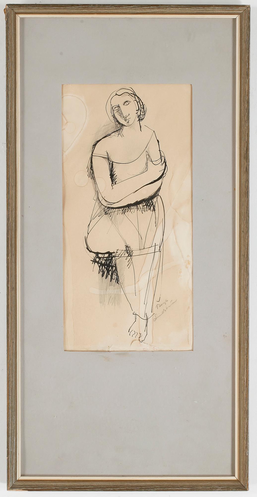 BENGT LINDSTRÖM, tuschteckning, signerad.