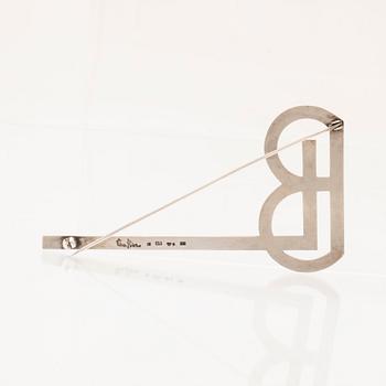 Wiwen Nilsson, monogram brooch silver, Lund 1939.