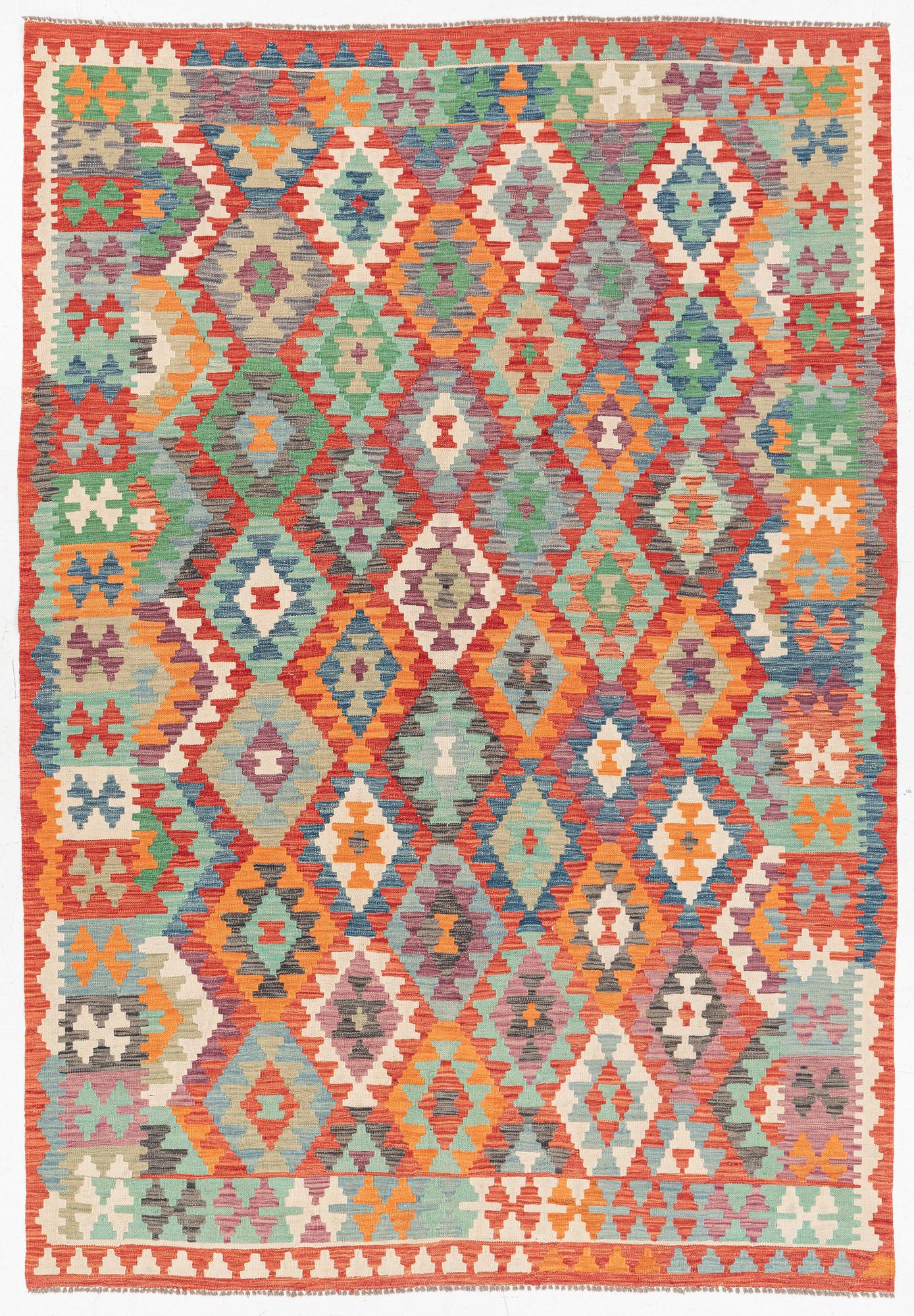 A kilim carpet, c. 295 x 203.