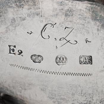Anders Schotte, sockerskrin, silver, Uddevalla 1787. Rokoko.