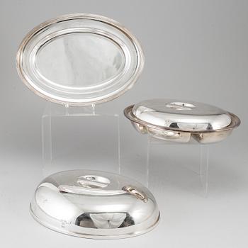 SWEDISH AMERICAN LINE, 3 serving dishes. Gense.