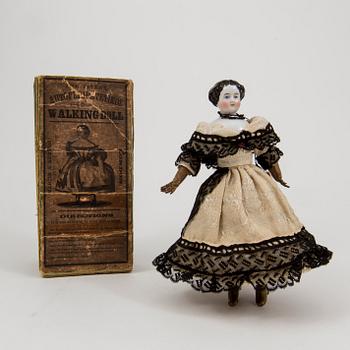 A Martin & Runyon autoperipatetikos walking doll, USA, 1860s.