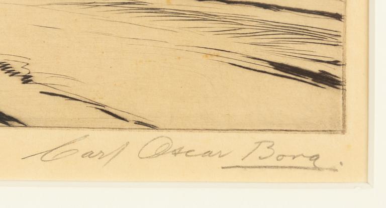 Carl Oscar Borg, Desert landscape with mountains.