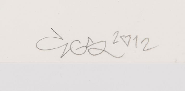 EGS, silkscreen, signed and dated 2012, numbered 11/16.