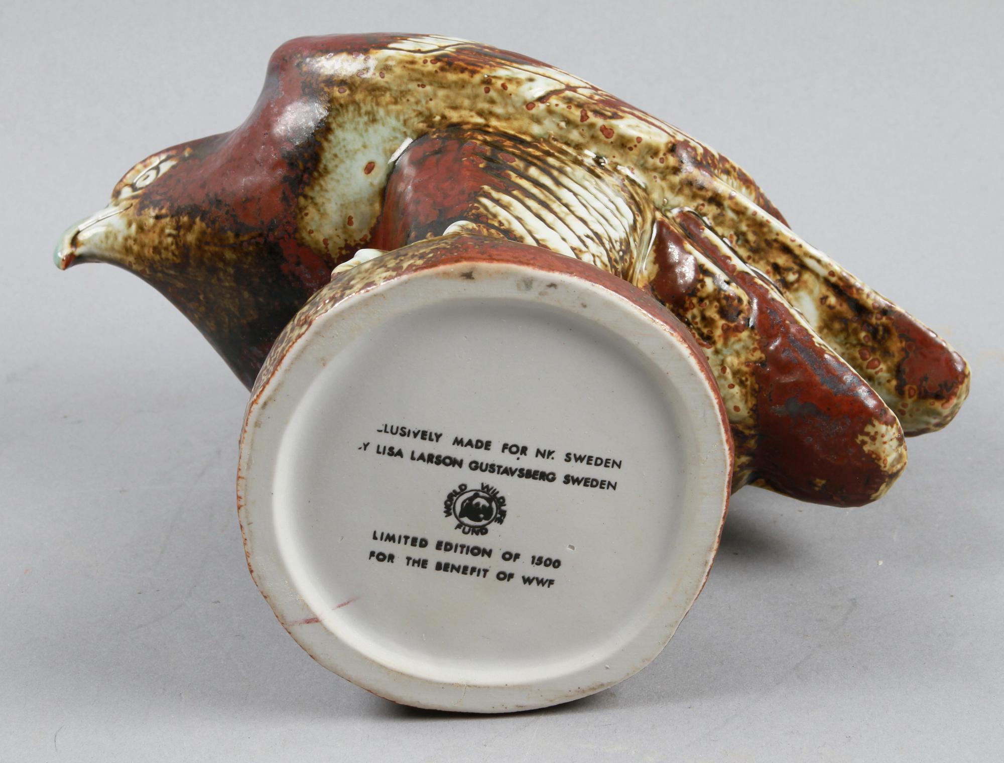 FIGURIN, stengods, Lisa Larson, Världsnaturfondens serie, Gustavsberg. Upplaga 1500 ex.