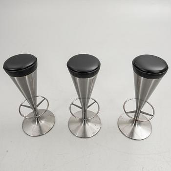 Bar stools, "Snaps", 3 pcs, Johansson Design.