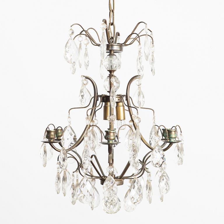 A Rococo.style chandelier, first half of the 20th century.