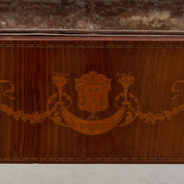 A late 19th century mahogany flower table.