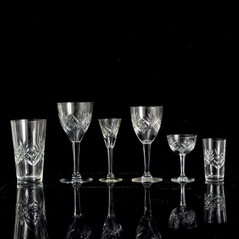 Glass service, Ekenäs, mid-20th century (71 pieces).