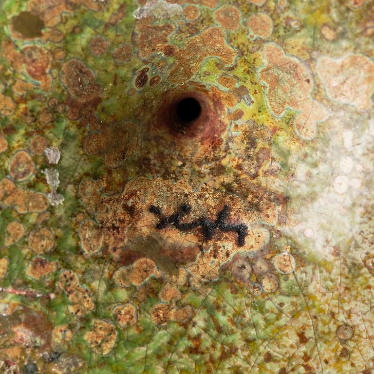 Hans Hedberg, a faience sculpture of a pear, Biot, France.