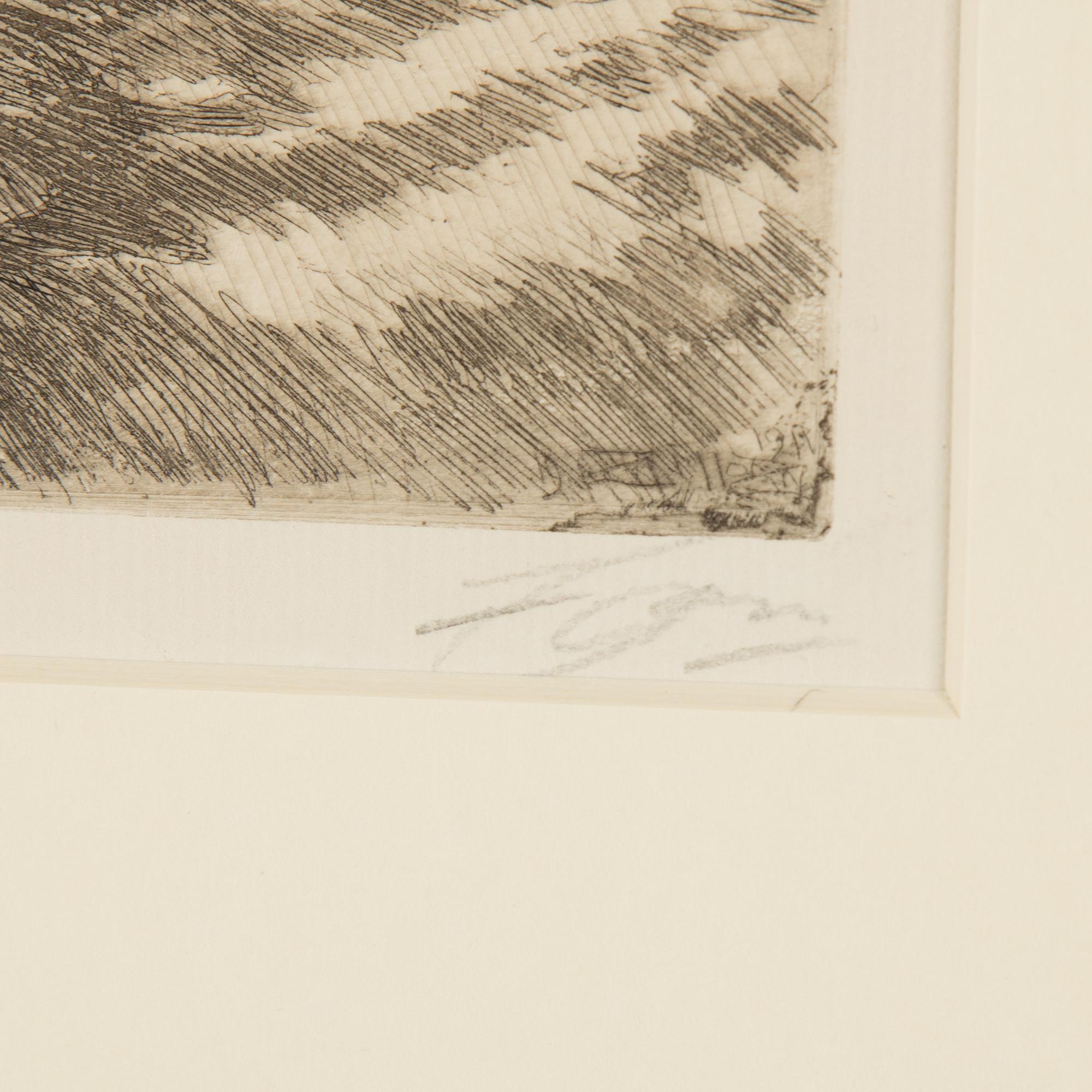 ANDERS ZORN, etsning, signerad med blyerts samt signerad och daterad i plåten 1911.