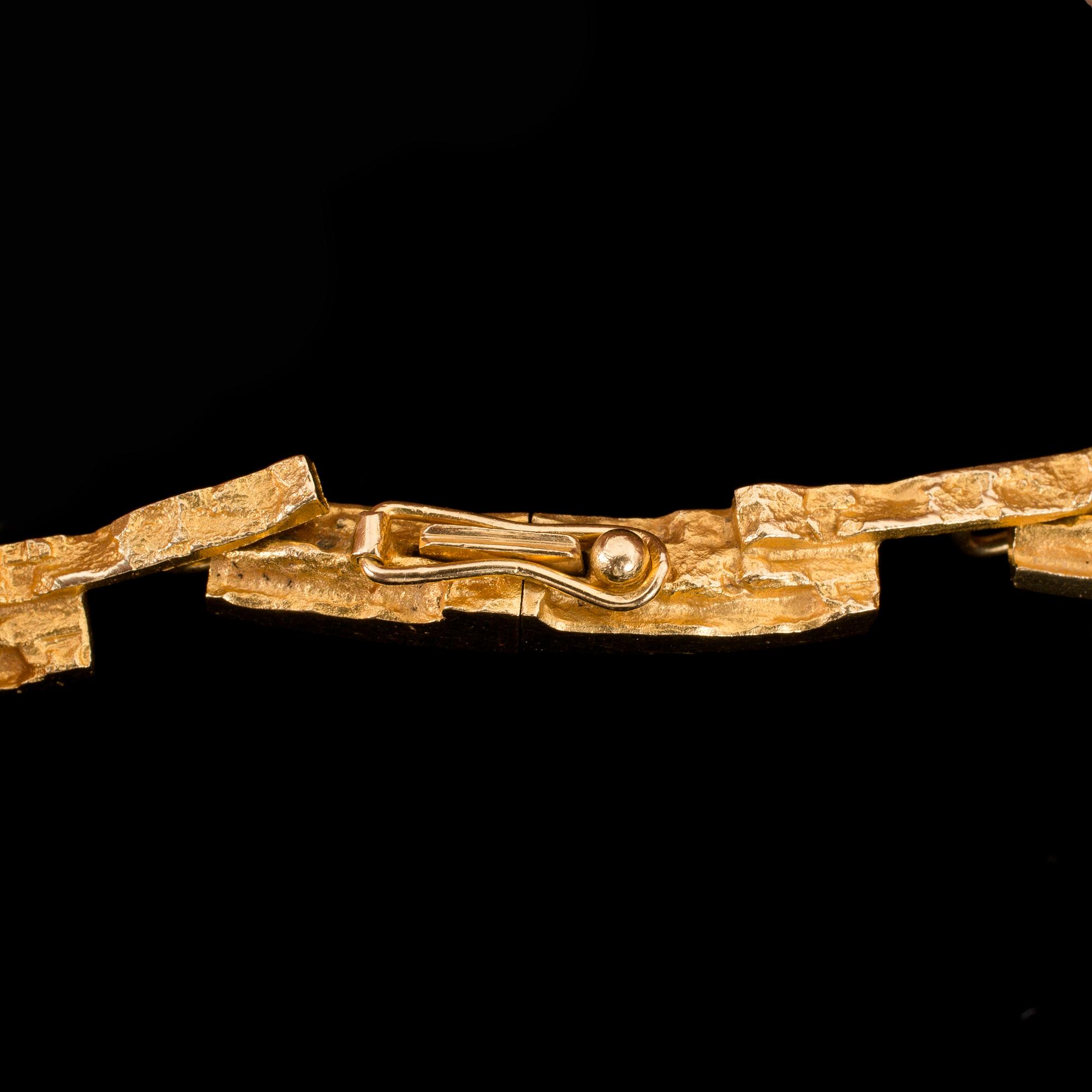 COLLIER, 18k guld. Björn Weckström, Lapponia. Finland 1969. Vikt ca 34 gram.