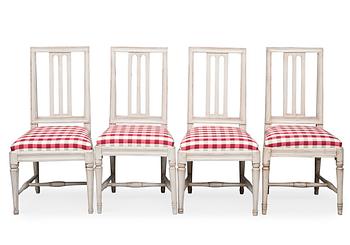 A SET OF SIX CHAIRS.