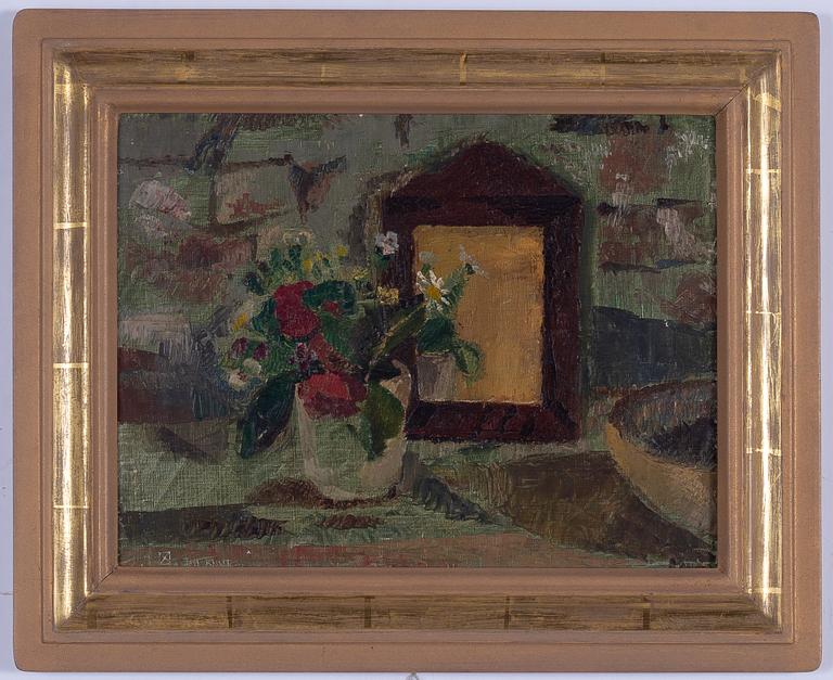 Nisse Zetterberg, "Stilleben med röda blommor".