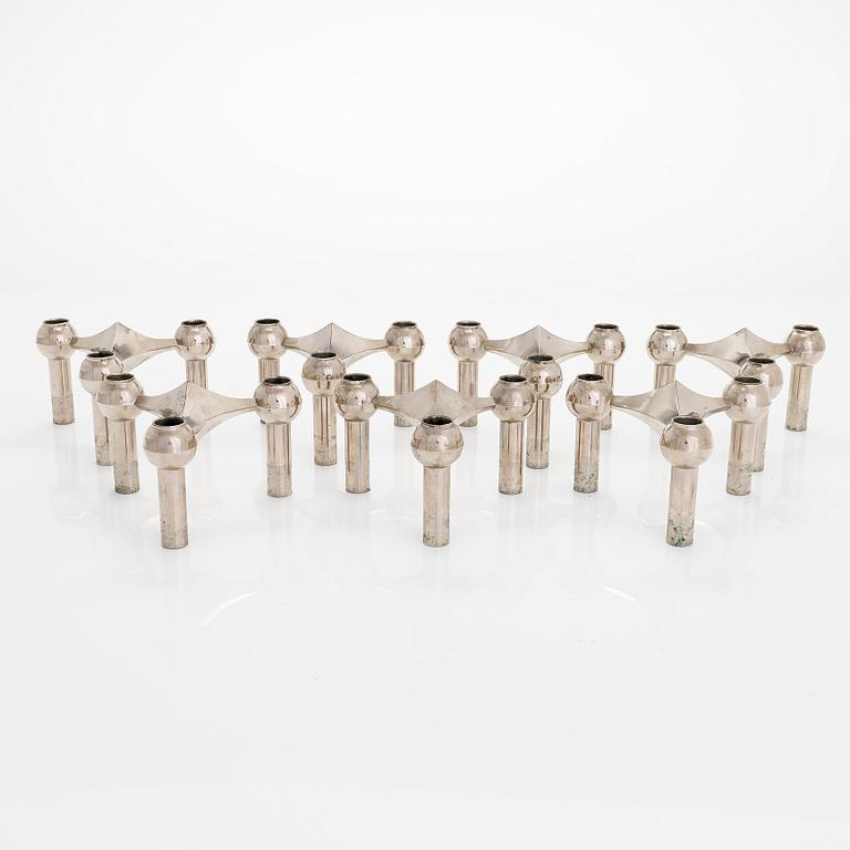 Caesar Stoffic & Fritz Nagel, a set of seven candleholders, latter half of the 20th Century.