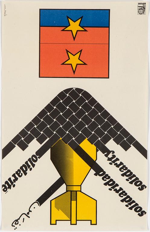 OLIVIO MARTINEZ, "Solidarity", offsetprint, 1972. OSPAAAL-poster, nr: AS 073.