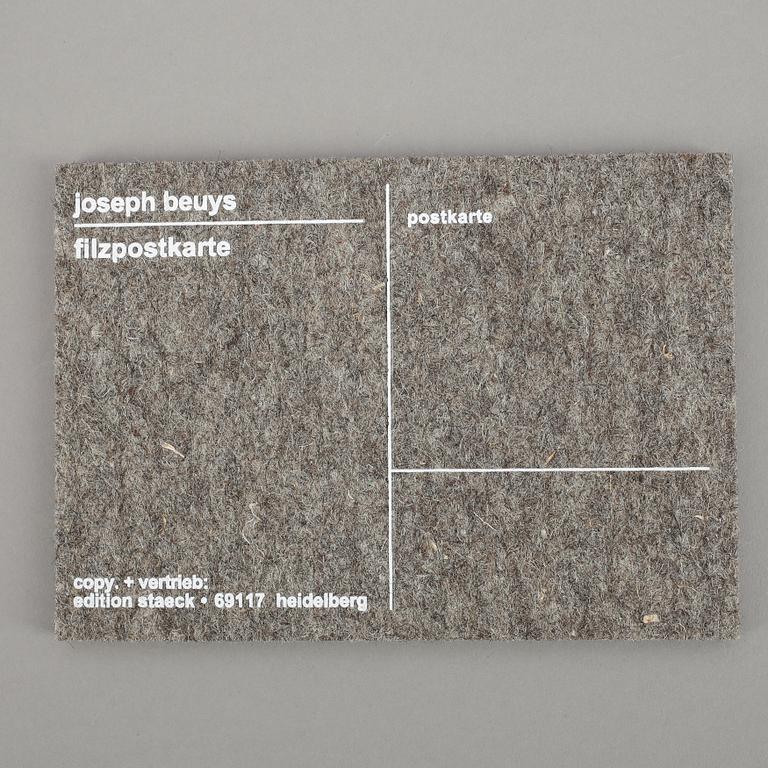 JOSEPH BEUYS,  efter, multipel, 2 delar, Postkarte, Edition Staeck, Heidelberg, 2000-tal.