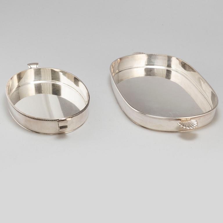 Two silverplated dishes by CG Råström.
