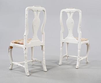 STOLAR, ett par, rokokostil, 1800-tal.