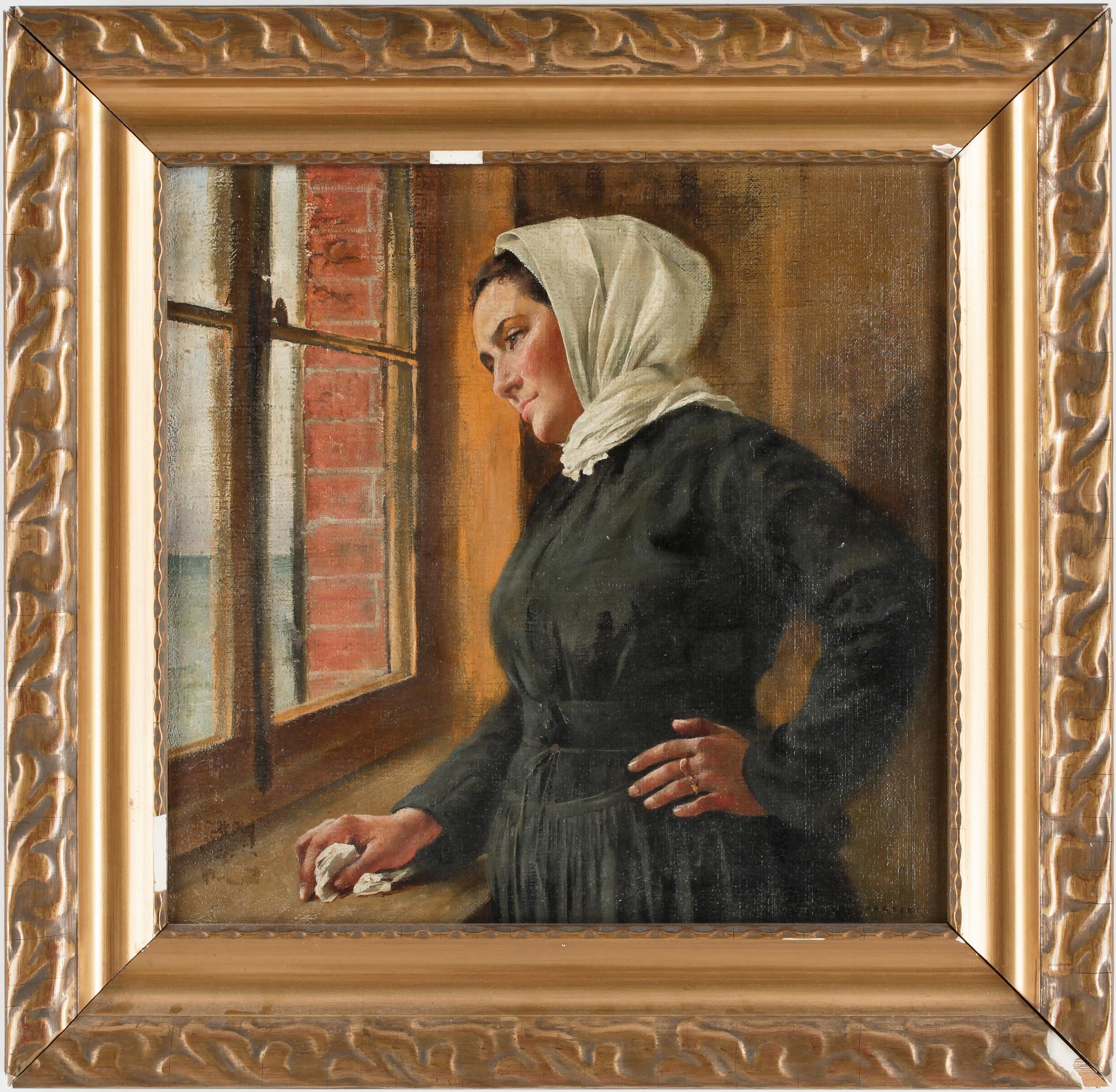 AUGUST HAGBORG, olja på duk, sign.
