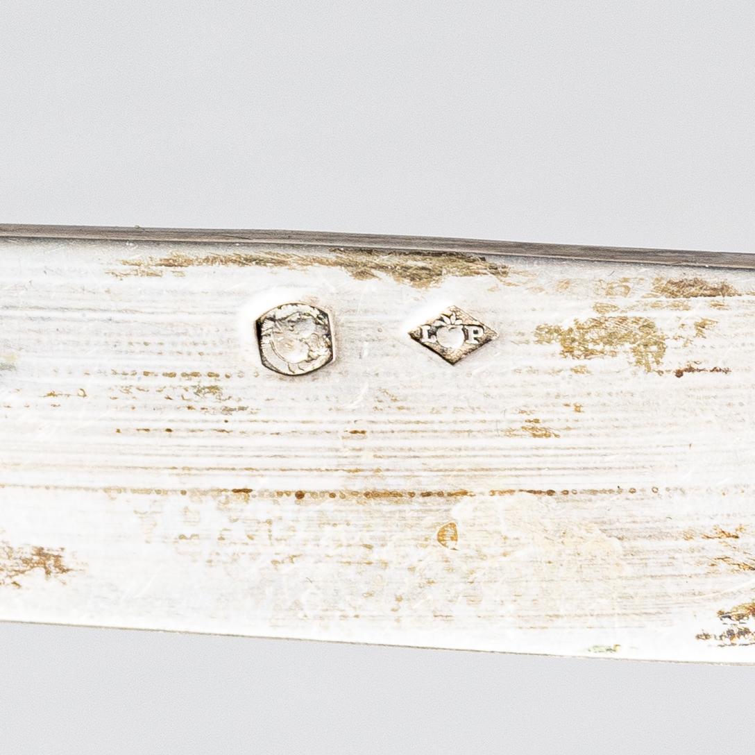 Fruktknivar, 13 st, silver, Sverige och Frankrike, 1800-talets andra hälft-tidigt 1900-tal.